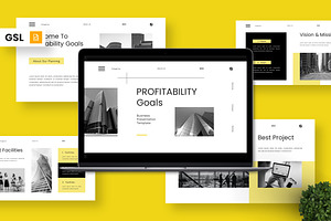 Profitabilty Goals - Business GSL, a Presentation Template by Deepslide Studio