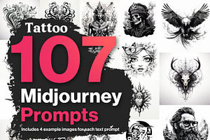 107 Midjourney Prompts Tattoo