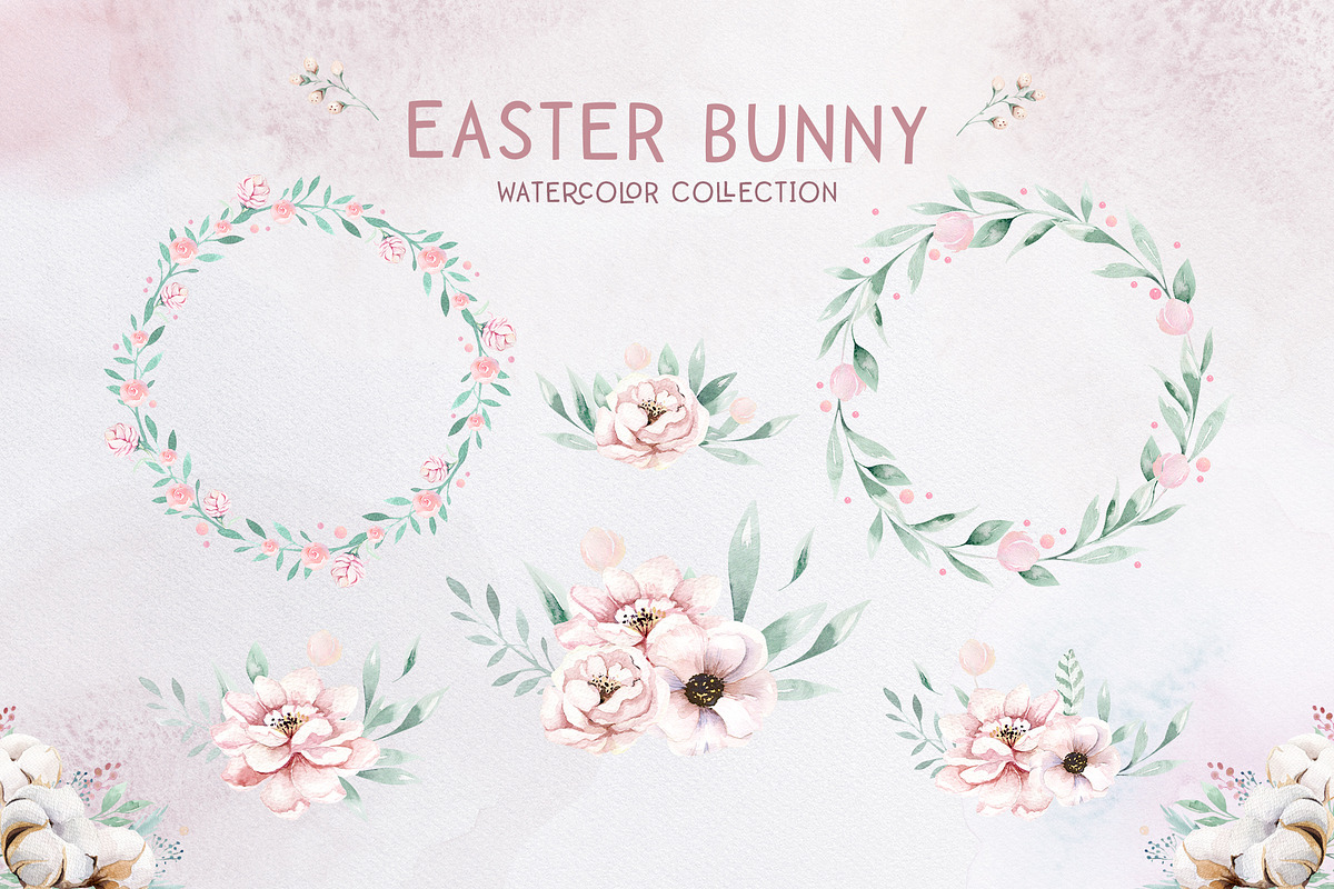 Easter bunny watercor collection, an Animal Illustration by Peace ART (Photo 6 of 13)