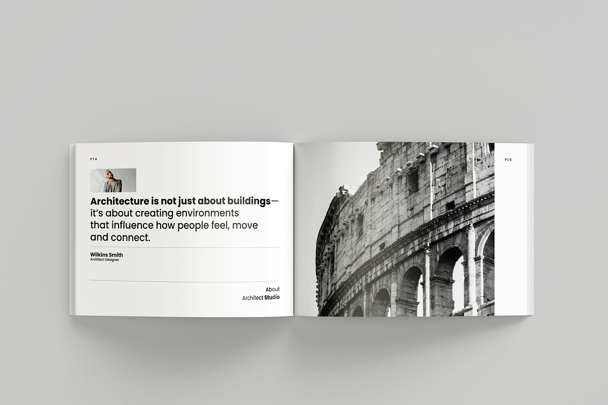Architecture Portfolio Template, a Brochure Template by Spark_Creative (Photo 5 of 25)