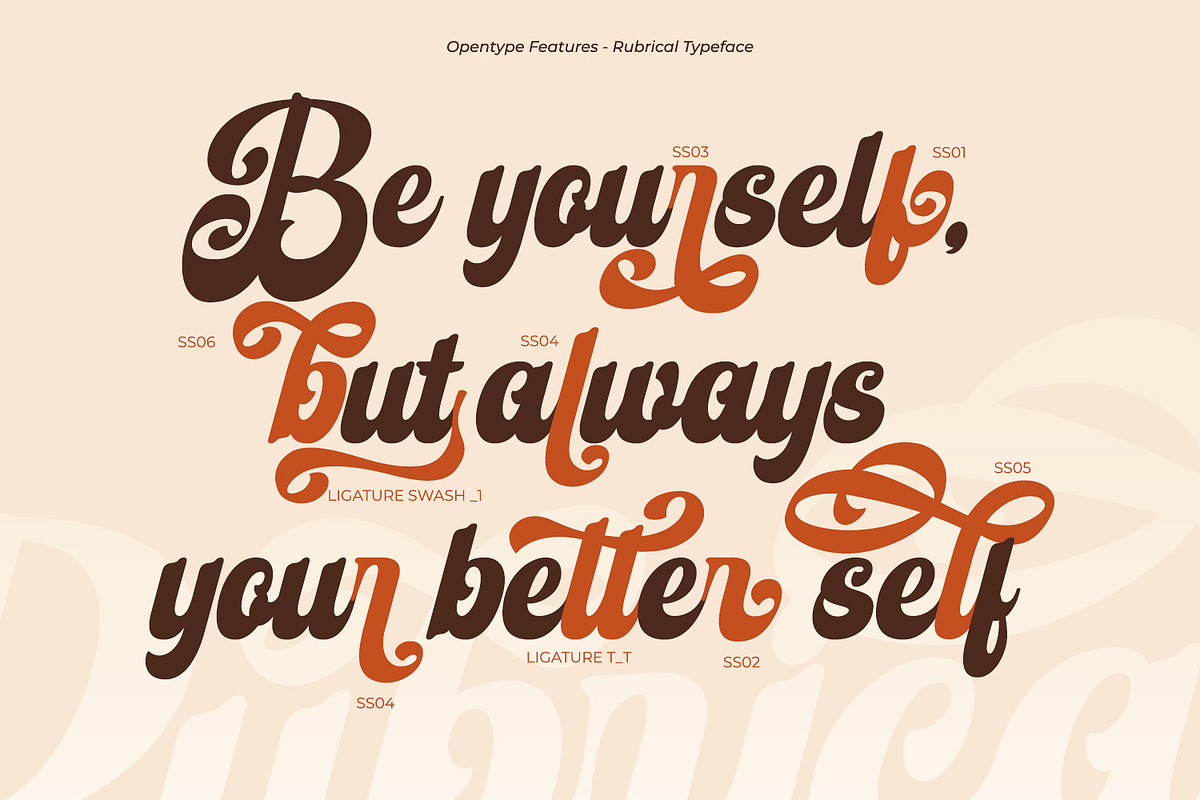 Rubrical, a Script Font by Ditatype (Photo 8 of 11)