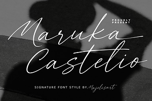 Maruka Castelio - Signature font, a Handwritten Font by Majelis Art
