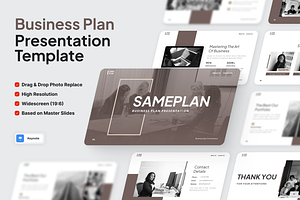 Sameplan - Business plan Keynote, a Presentation Template by SquidPixey