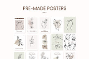 BOWS & FLOWERS line art & posters, a Decorative Illustration by Yuliia Lashevska (Thumbnail 4 of 12)