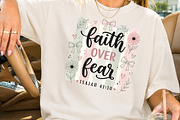 Faith Over Fear Sublimation PNG, a Seasonal Illustration by Rose Art (Thumbnail 2 of 5)