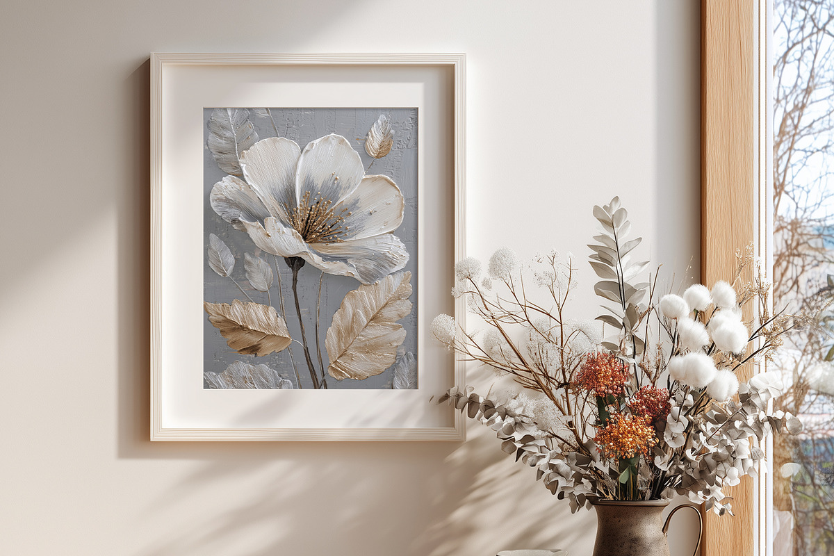 Luxe White Oil Floral Illustration, a Decorative Illustration by Housui Patterns (Photo 13 of 17)
