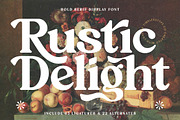 Rustic Delight - Bold Serif Font, a Serif Font by timelesstype.co (Thumbnail 1 of 20)