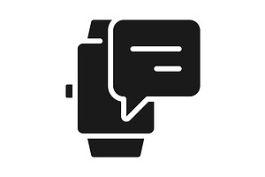 Notification from digital watch, a Solid Icon by IMG Visuals