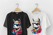 Llama wearing sunglasses and floral., an Animal Illustration by yod67 (Thumbnail 2 of 8)