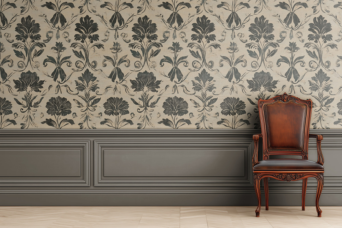 Vintage Wallpaper Paneling Mockup, a Household Mockup by 1001 mockups (Photo 4 of 7)