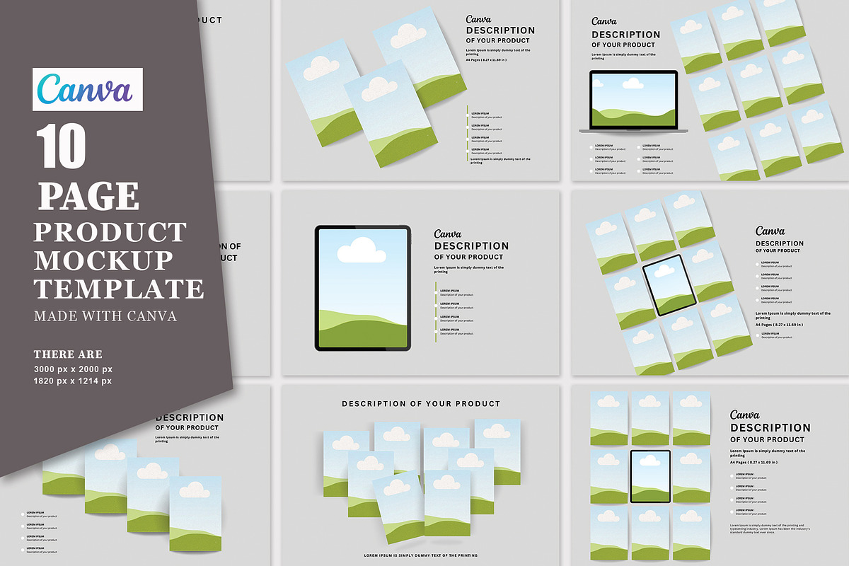 Canva Product Mockup Template, a Stationery Template by Design Zone (Photo 1 of 4)