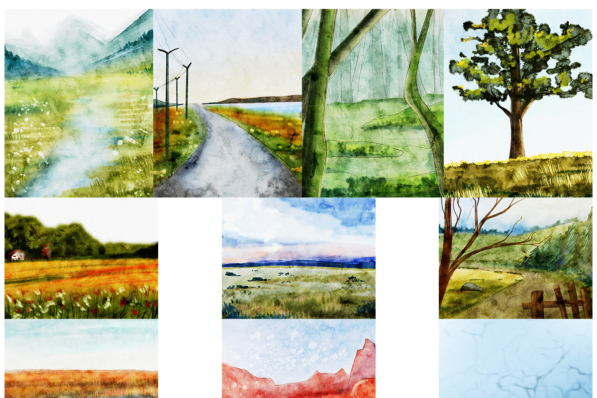 Nature's  Watercolor Background, a Background Graphic by KlymchukArtworks (Photo 13 of 13)