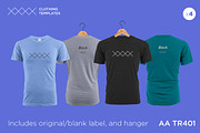 AA TR401 - Blank T-shirt mock up set, a Shirt Mockup by Clothing Templates (Thumbnail 2 of 3)