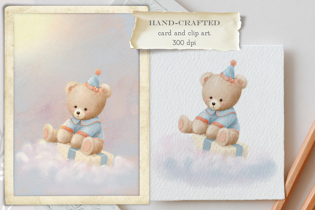 Baby Shower clipart Print & Poster, an Animal Illustration by AlenaVlasko stock Market (Photo 1 of 4)