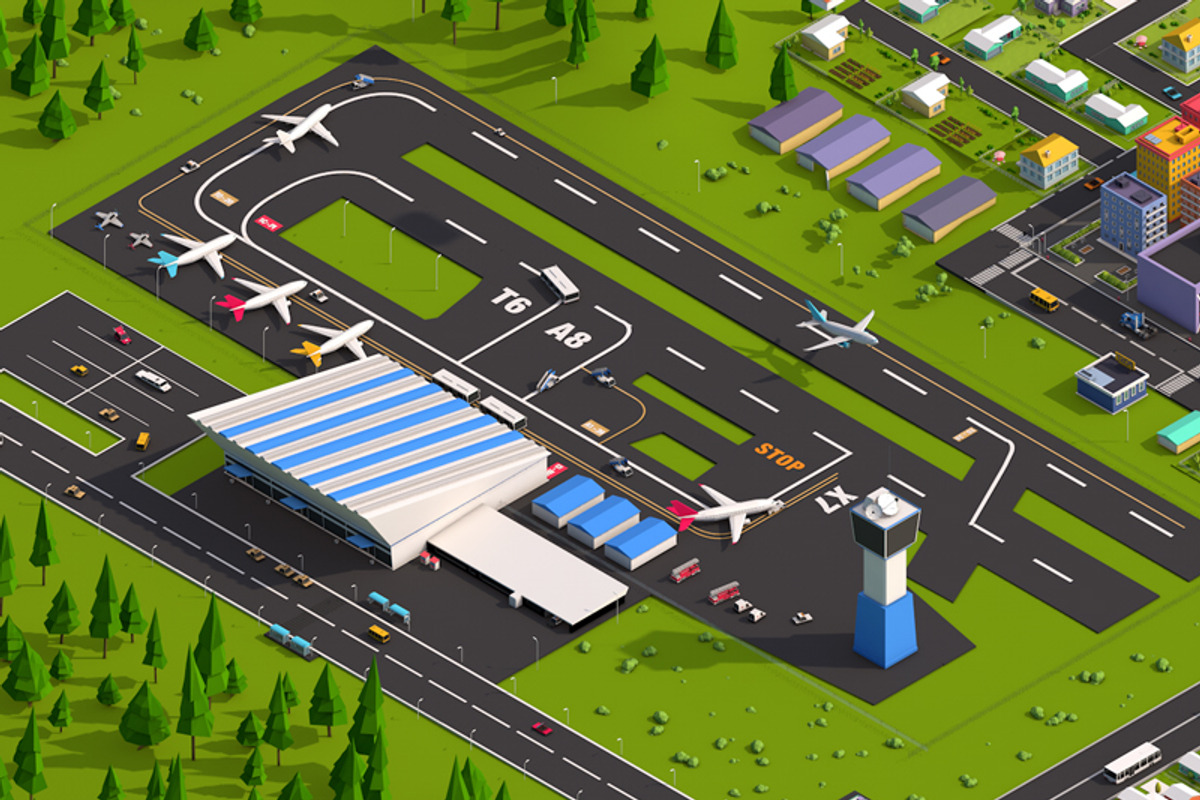 Low Poly Megapolis Premium Pack, an Architecture 3D Model by Anton Moek (Photo 6 of 14)