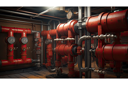 Cylinders and pipe fittings, an Industrial Photo by Neirfy