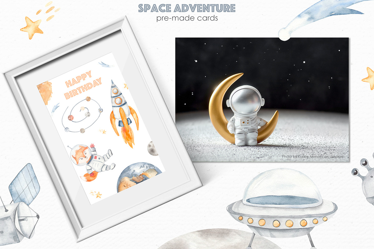 Space adventure watercolor, an Illustration by Marina Ermakova (Photo 7 of 13)