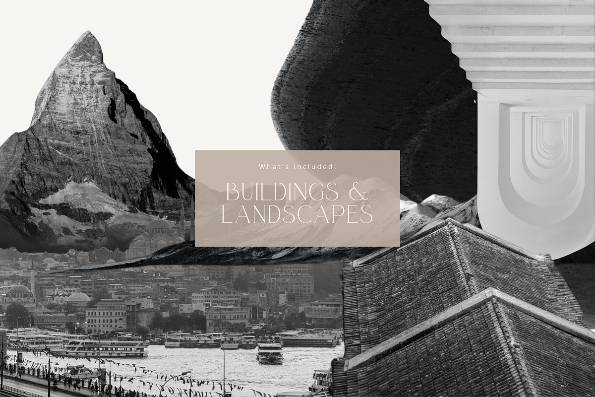 Black & White Collage Creator Bundle, an Illustration by 98 Created (Photo 5 of 10)