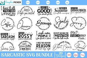 Sarcastic SVG Bundle, an Object Graphic by GraphicPicker
