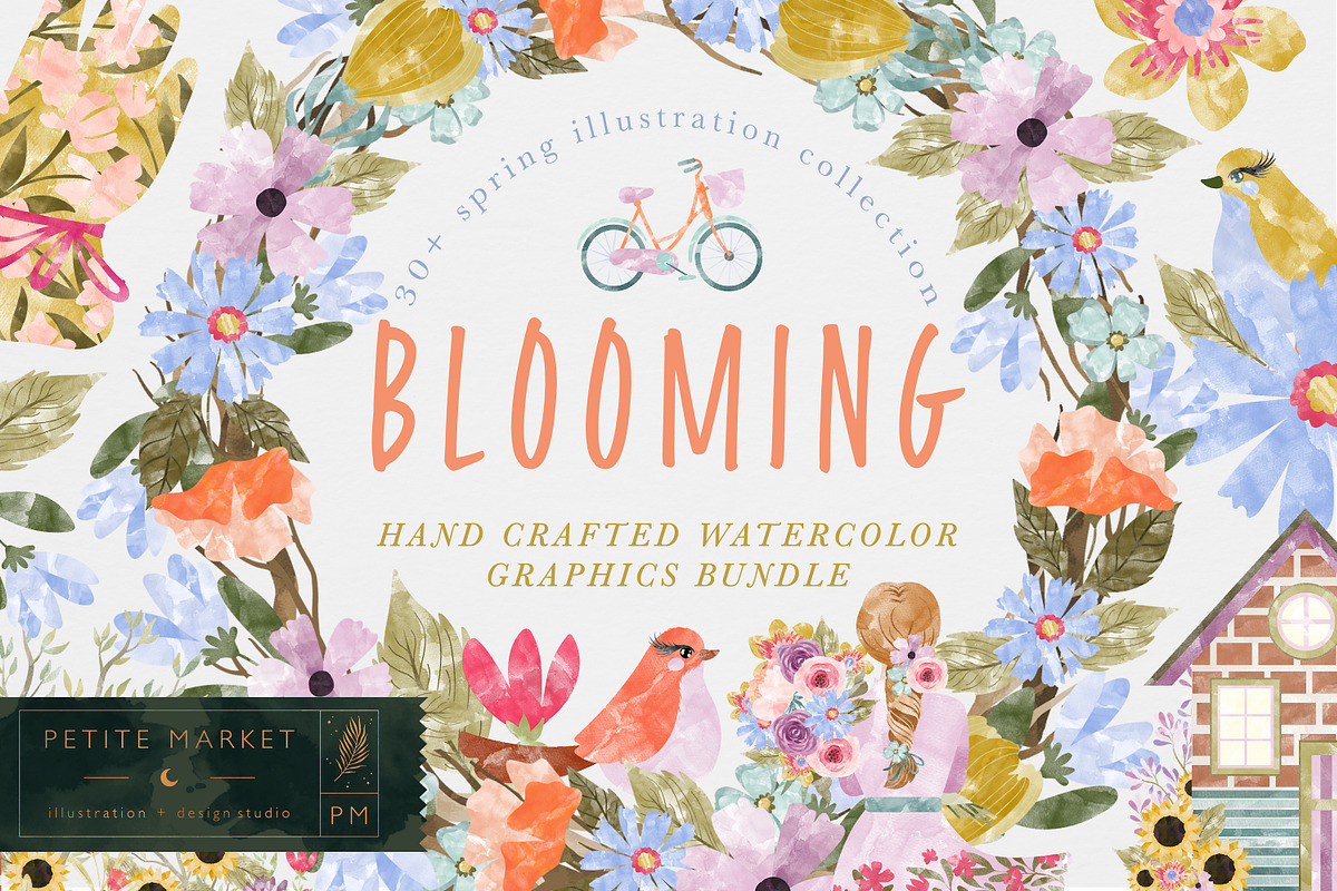 Blooming Cottage Collection, an Illustration by PetiteMarket (Photo 1 of 4)