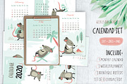 2020 Year calendar set + bonus, an Animal Illustration by naum_studio (Thumbnail 1 of 6)