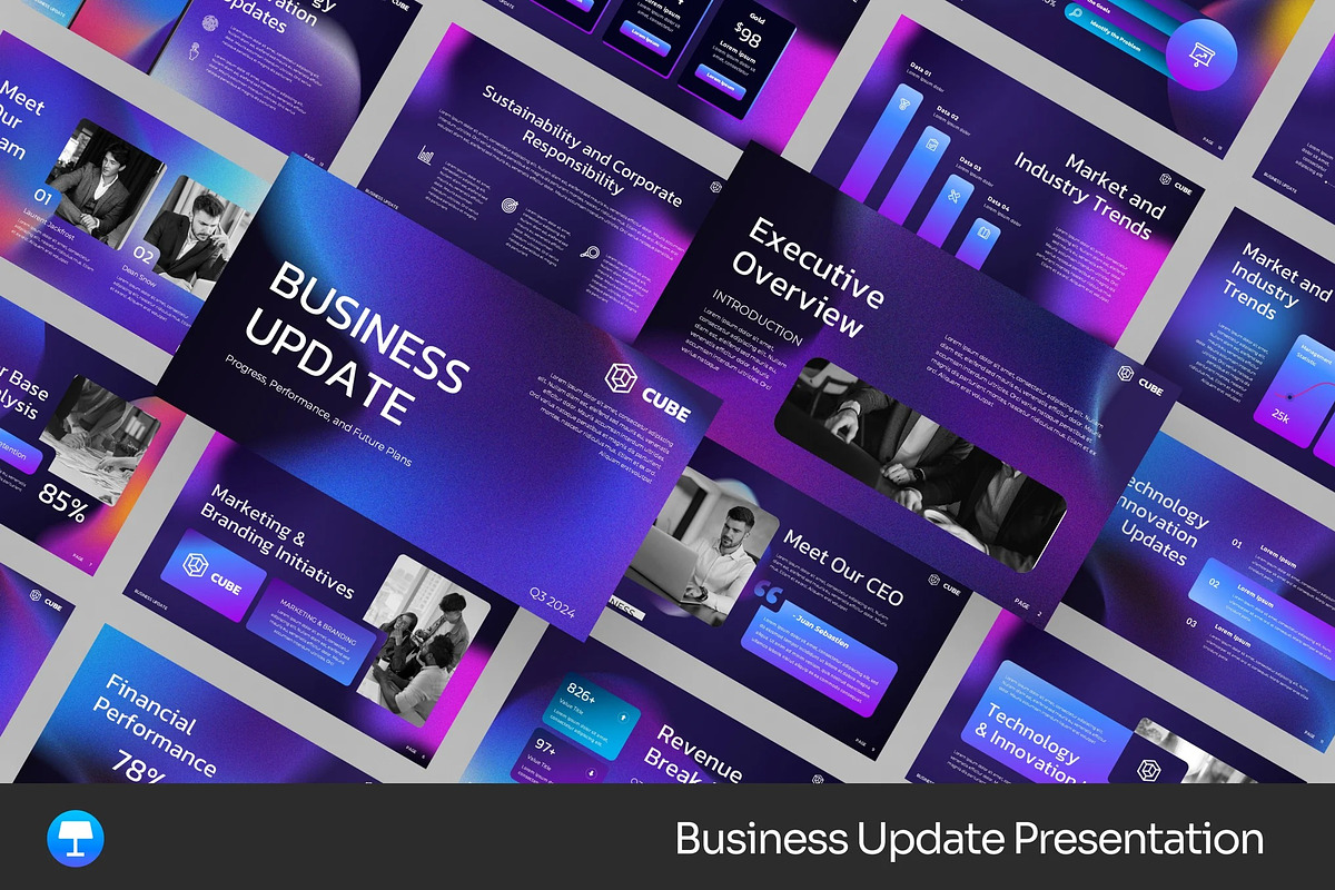 Business Update Keynote Templates, a Presentation Template by Fit-tee (Photo 1 of 2)