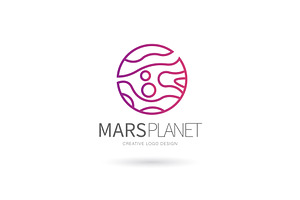 Mars Planet Logo