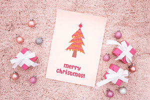 Pink Christmas Tree Set