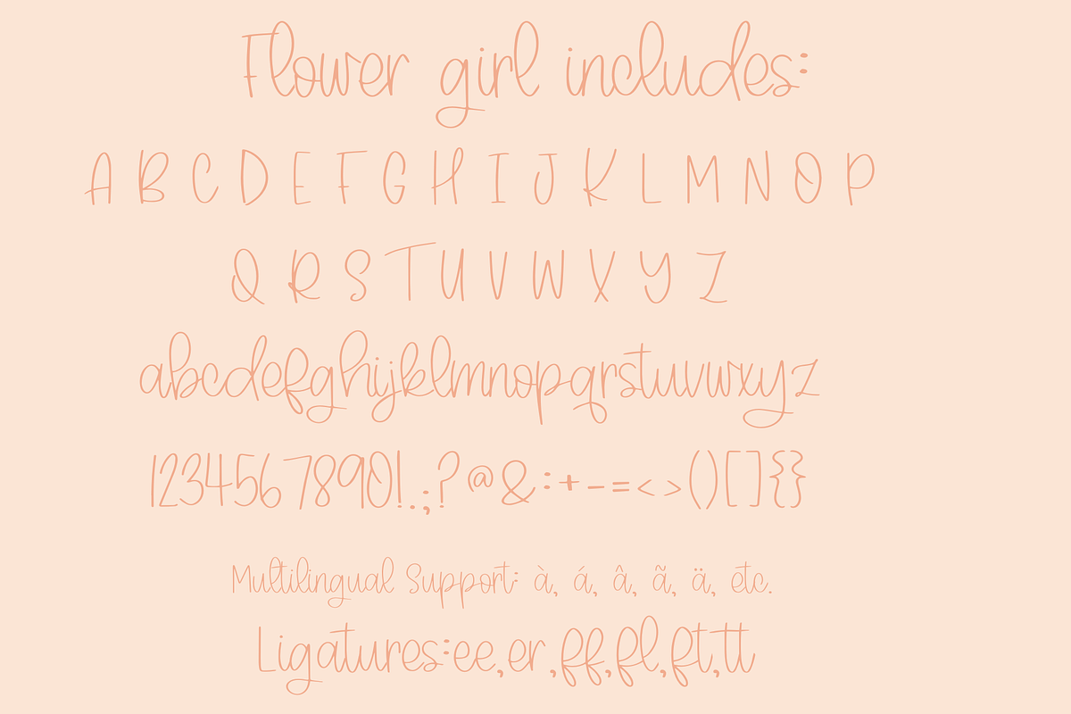 Flower Girl, Cute Handwritten Font, a Script Font by Designing Digitals (Photo 4 of 18)