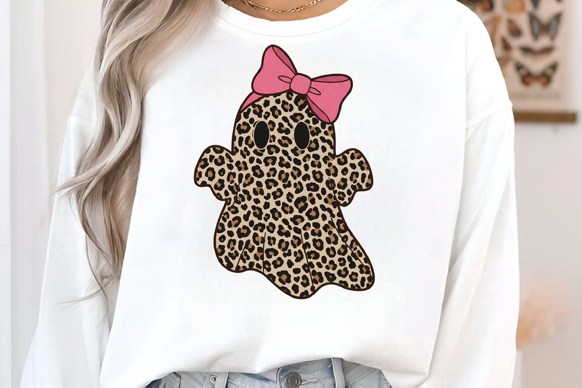 Preppy Ghost Leopard Spooky Coquette, an Illustration by Craft Nest (Photo 2 of 6)