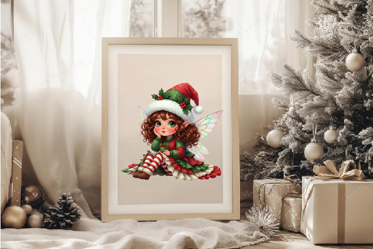 Whimsical Christmas Fairy PNG, an Illustration by DreamArtGraphic (Photo 5 of 6)