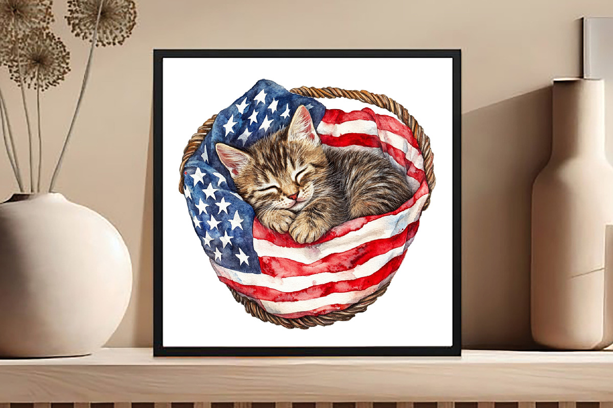 watercolor Animals 4th of July, an Illustration by DreamCafeArt (Photo 4 of 5)