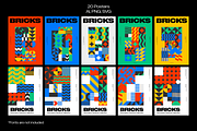 BRICKS-Geometric Pattern Collection, a Pattern Graphic by Katedsgn (Thumbnail 11 of 12)