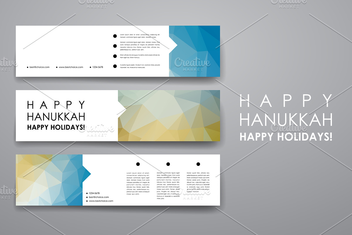 Hanukkah. 9 Banner Templates, a Brochure Template by Palau (Photo 7 of 10)