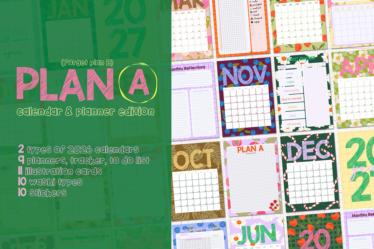 2027 Plan A. Calendar & Planners, a Decorative Illustration by Mio Buono (Photo 2 of 13)