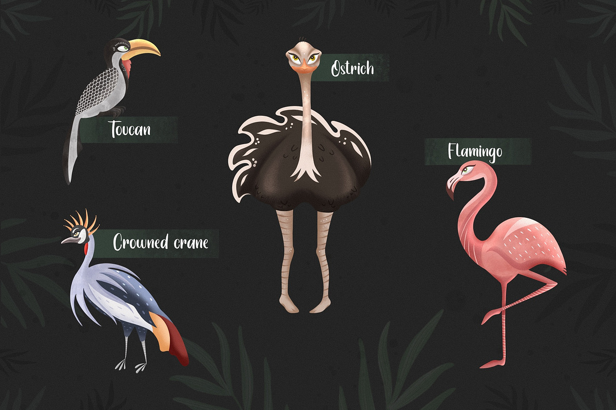 Wild Africa. Safari animals clipart, an Animal Illustration by Samnay Arts (Photo 5 of 12)