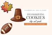 Thanksgiving Cookie Clipart & Vector, an Illustration by Printable Pretty Studio (Thumbnail 2 of 3)