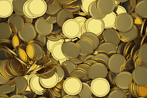 Golden coins background