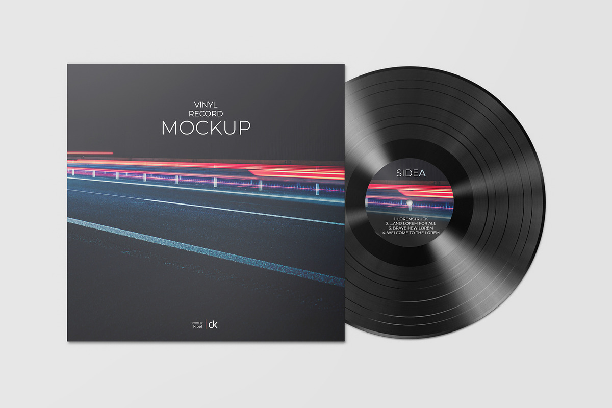 Vinyl Record Mockup 3, a Packaging Mockup by KIPET (Photo 2 of 15)