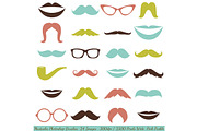 Mustaches and Lips Photoshop Brushes preview 2