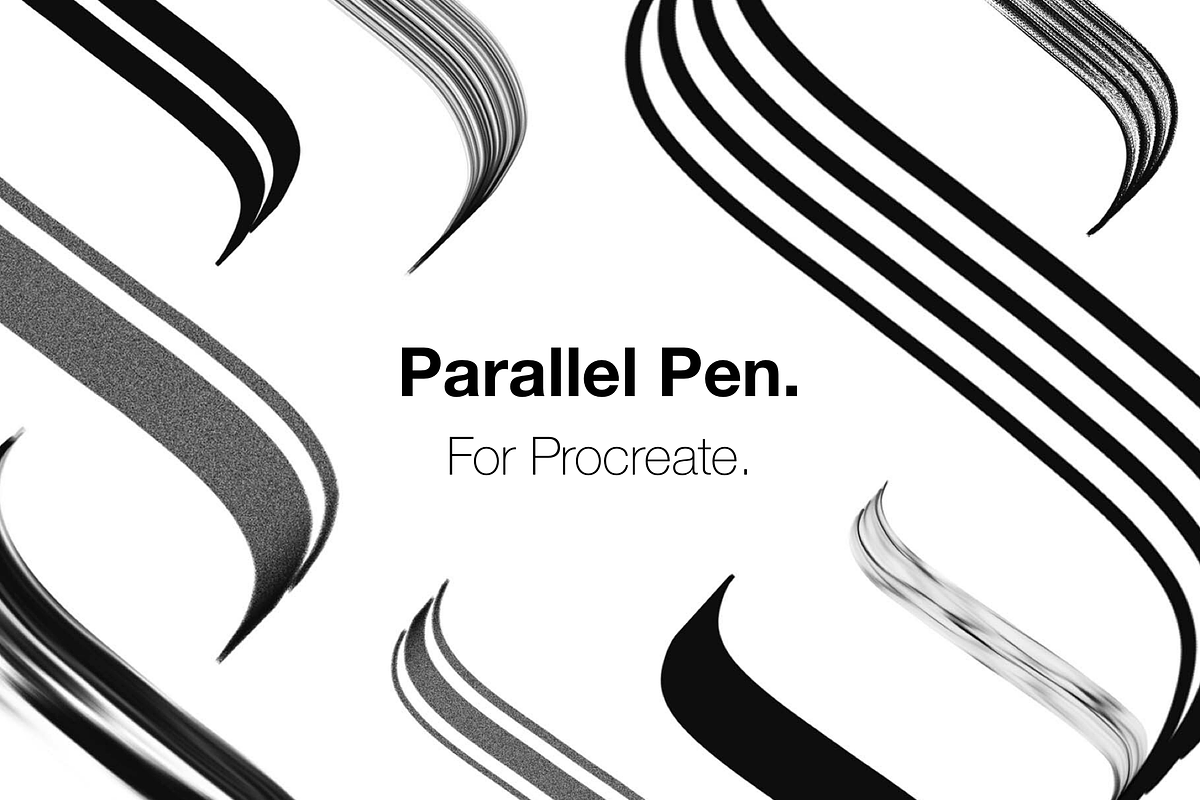 Procreate Parallel Pen!, a Brush Add-On by Calligraphy DK (Photo 1 of 6)