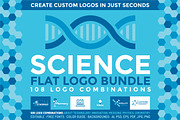 Science: 108 Flat Logos Bundle, a Branding & Logo Template by ToonPlanet Vector Assets (Thumbnail 1 of 9)