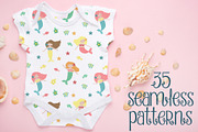Cute vector little mermaids, a Background Graphic by Samsonchik Store (Thumbnail 2 of 7)
