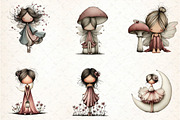 Whimsical Fairy Clipart Bundle, an Illustration by DreamCafeArt (Thumbnail 7 of 8)