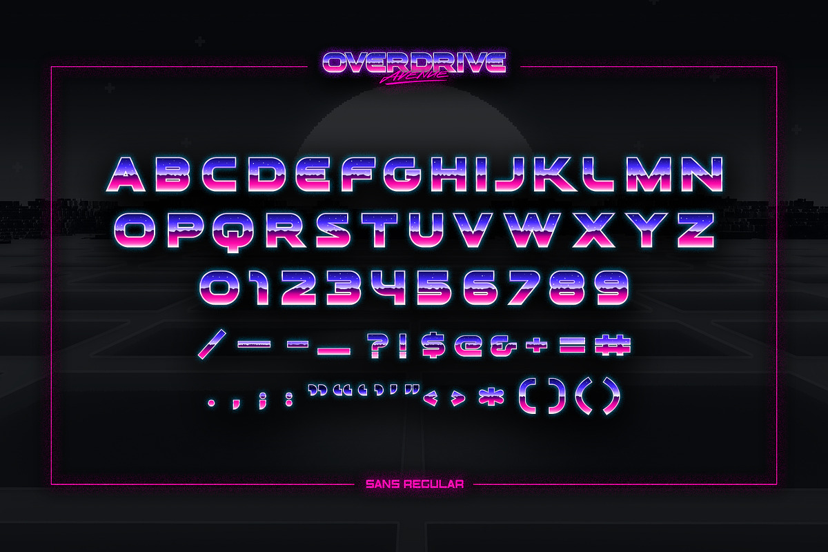 Overdrive Avenue – 2 in 1 Retro Wave, a Symbol Font by Ckybe's Corner (Photo 2 of 14)