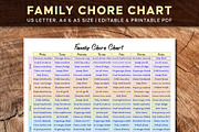 Editable Family Chore Chart, a Stationery Template by Graphicsnext (Thumbnail 1 of 7)