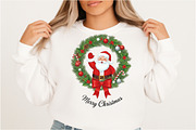 Santa Christmas Wreath PNG, an Illustration by DreamArtGraphic (Thumbnail 2 of 5)