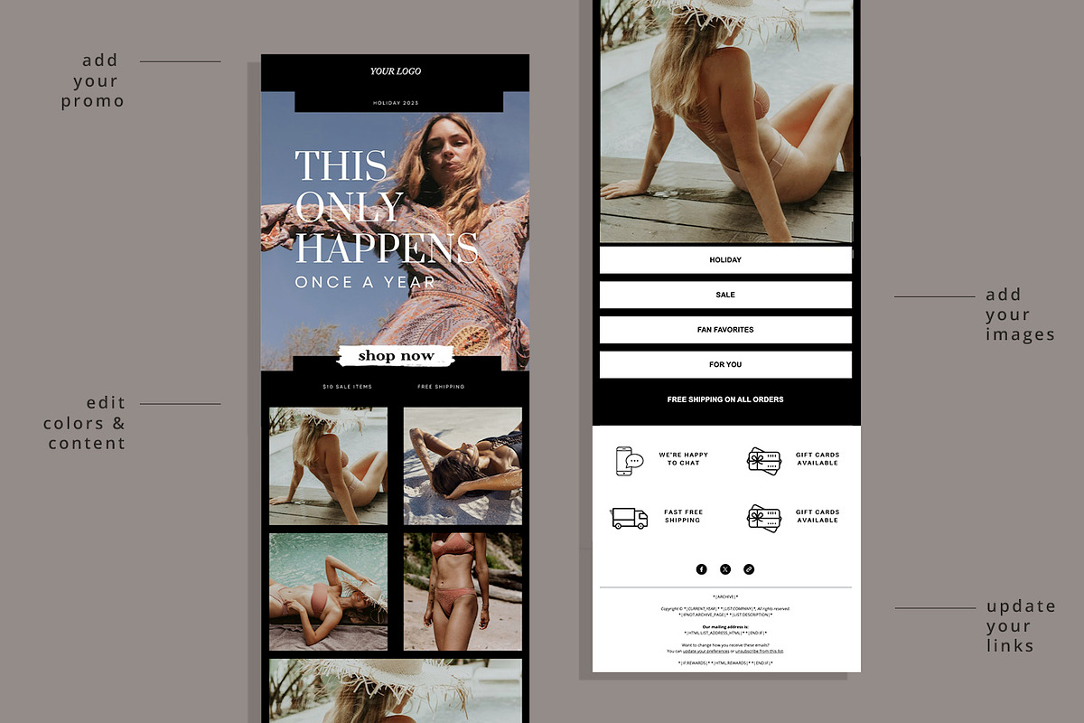 Black Friday Email - Mailchimp, an Email Template by Edit & Go Templates (Photo 2 of 3)