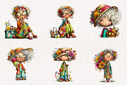 Whimsical Summer Grandma Clipart, an Illustration by CreationArt (Thumbnail 6 of 7)