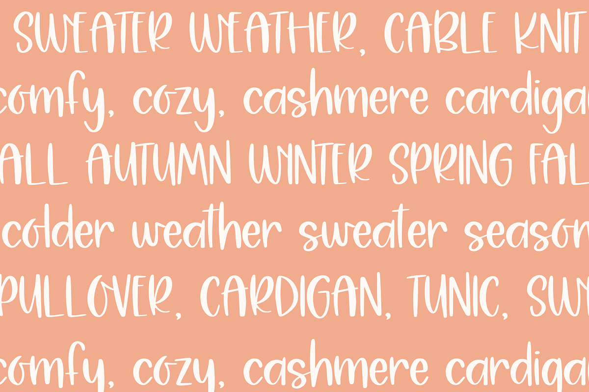 Cozy Sweater, Cute Handwritten Font, a Sans Serif Font by Designing Digitals (Photo 7 of 9)